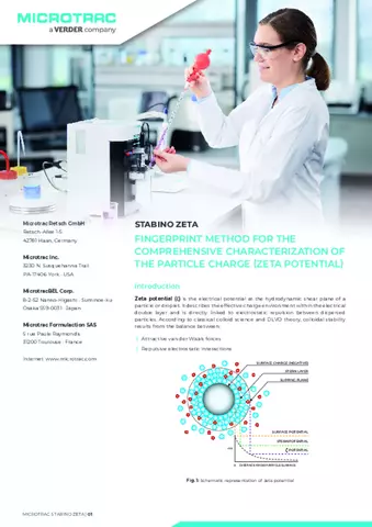 Fingerprint method for the comprehensive characterisation of the particle charge